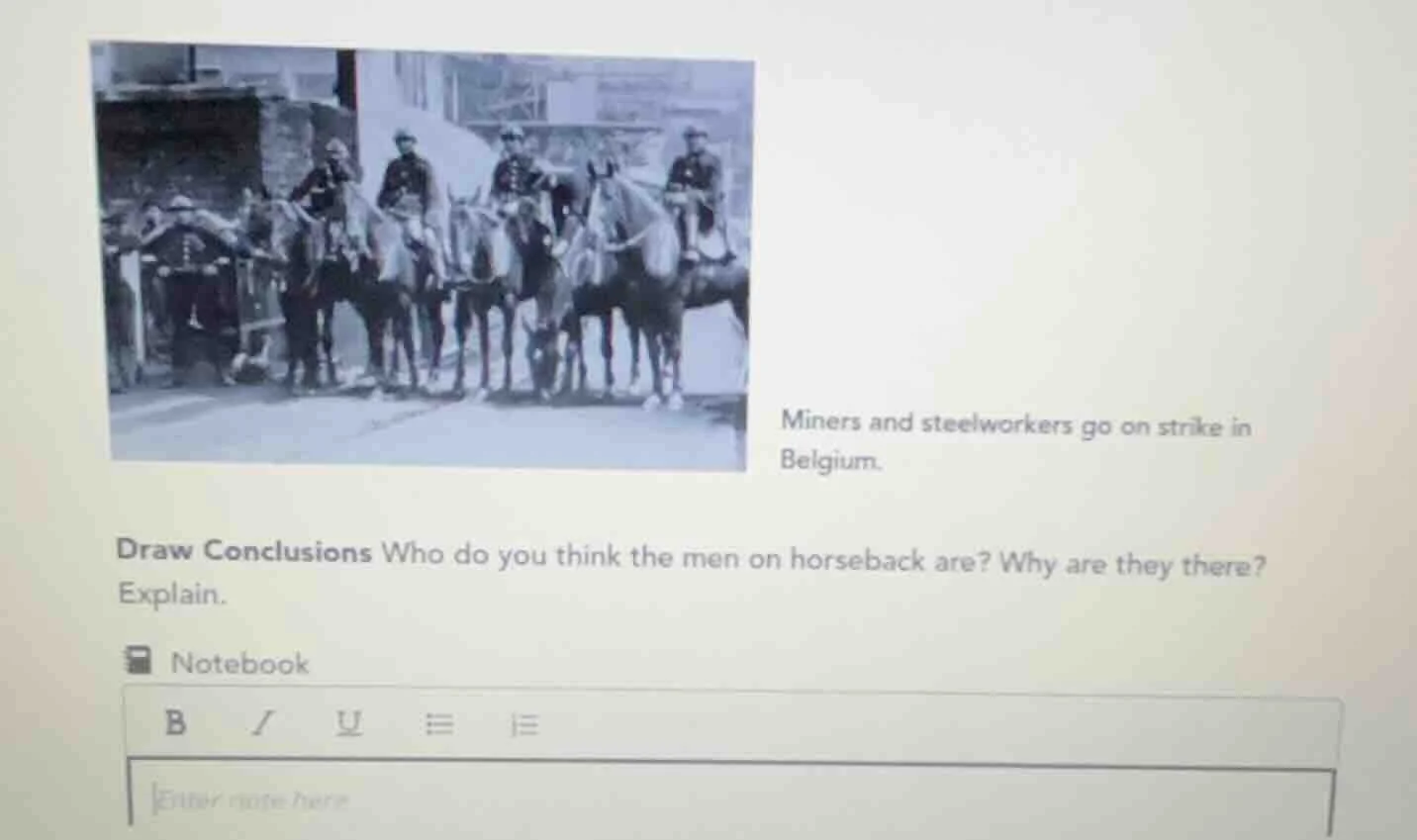 miners and steelworkers go on strike in belgium. draw conclusions who d…