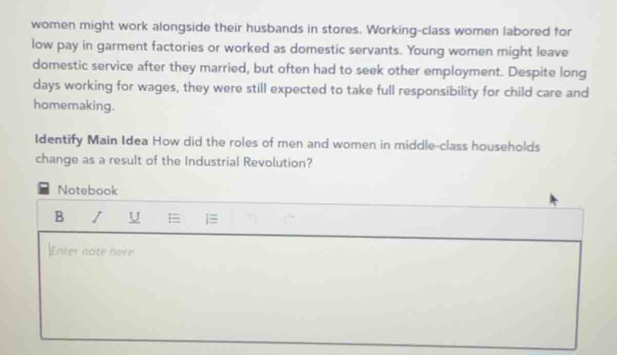 women might work alongside their husbands in stores. working-class wome…