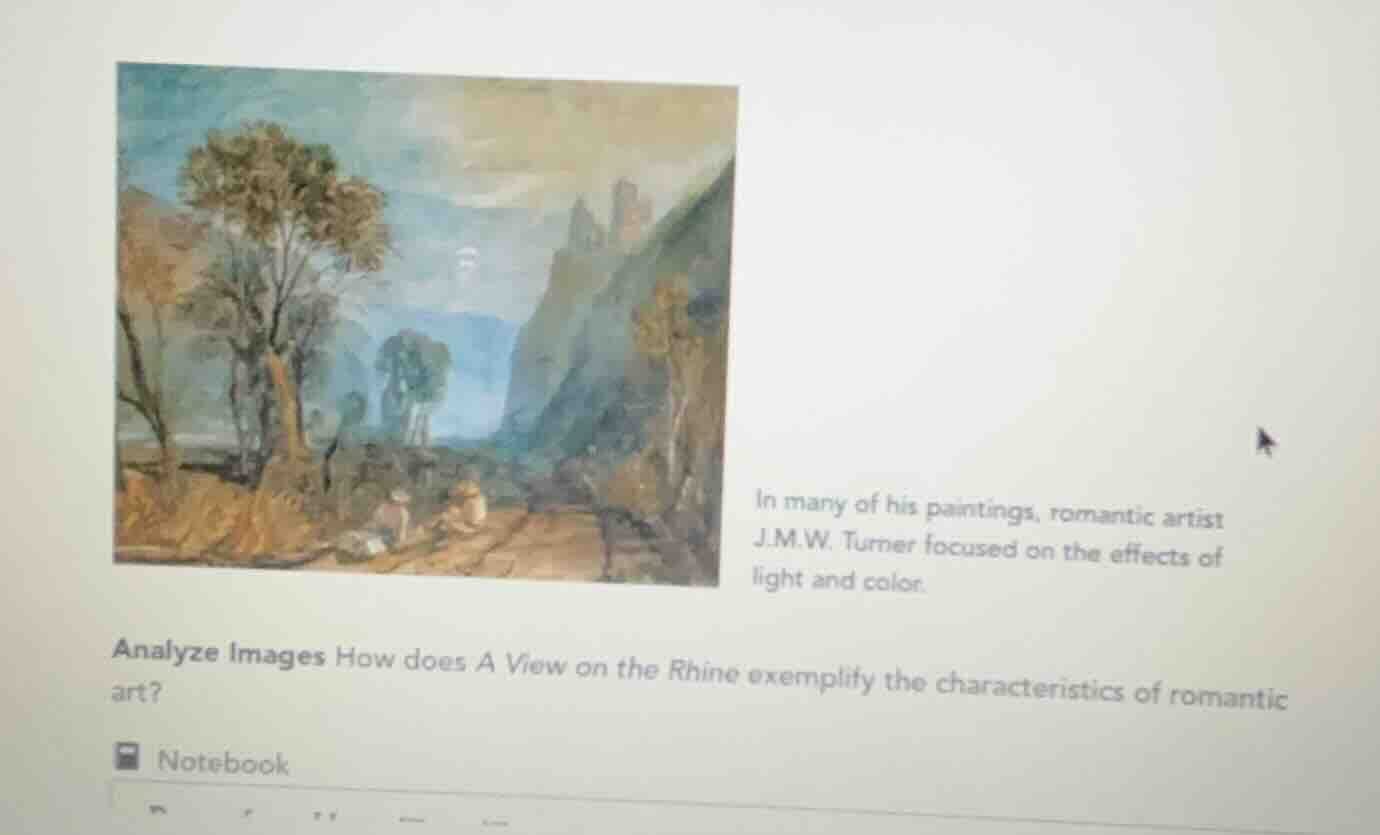 in many of his paintings, romantic artist j.m.w. turner focused on the …