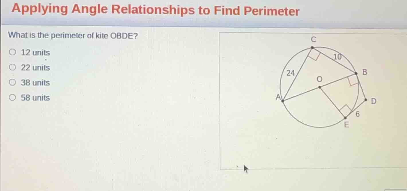 applying angle relationships to find perimeter what is the perimeter of…