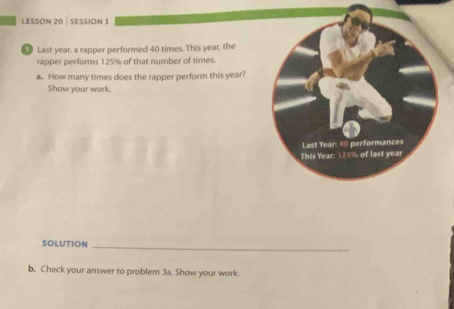 lesson 20 | session 1 3 last year, a rapper performed 40 times. this ye…