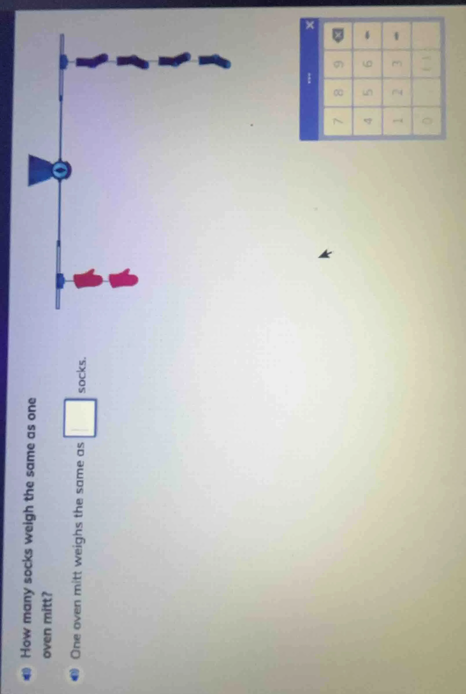 40 how many socks weigh the same as one oven mitt? 41 one oven mitt wei…