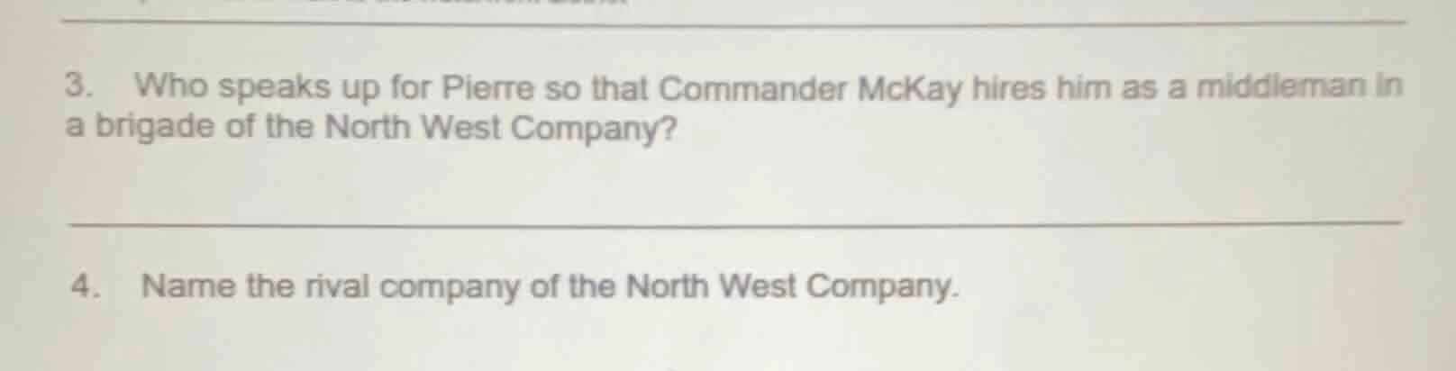 3. who speaks up for pierre so that commander mckay hires him as a midd…