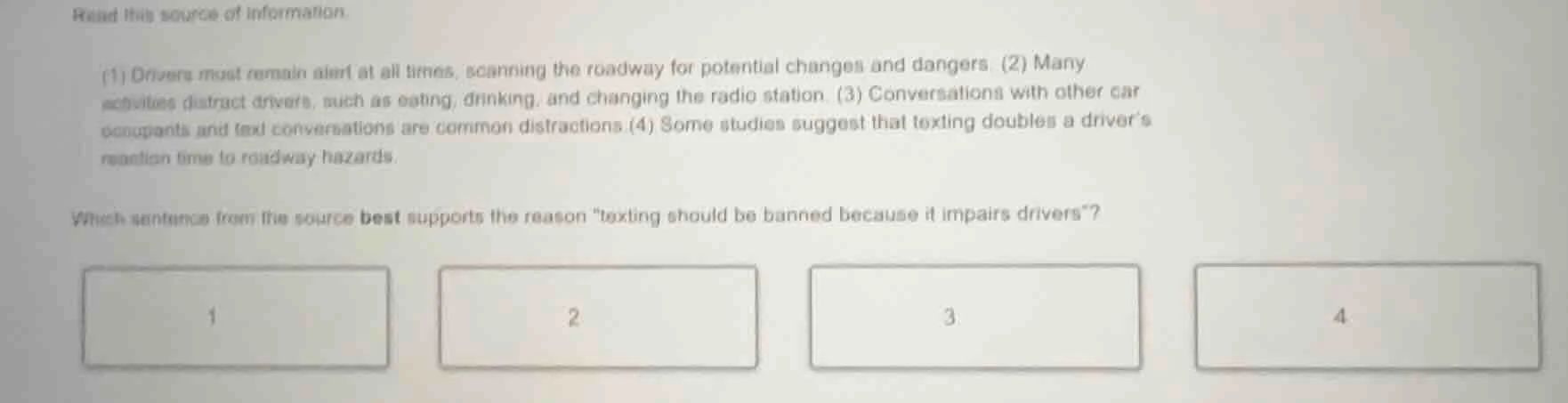 read this source of information. (1) drivers must remain alert at all t…