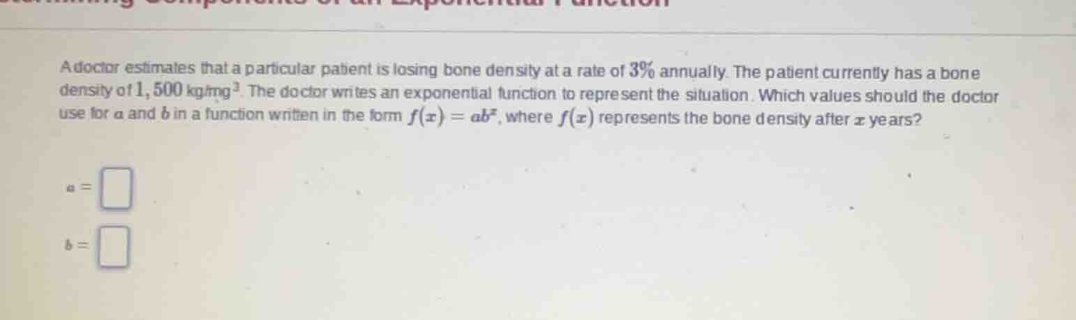 a doctor estimates that a particular patient is losing bone density at …