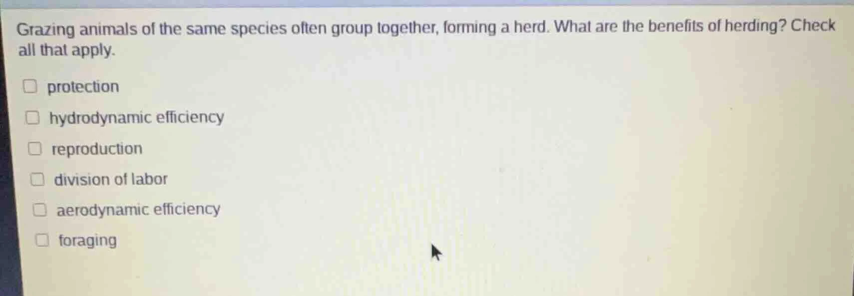 grazing animals of the same species often group together, forming a her…