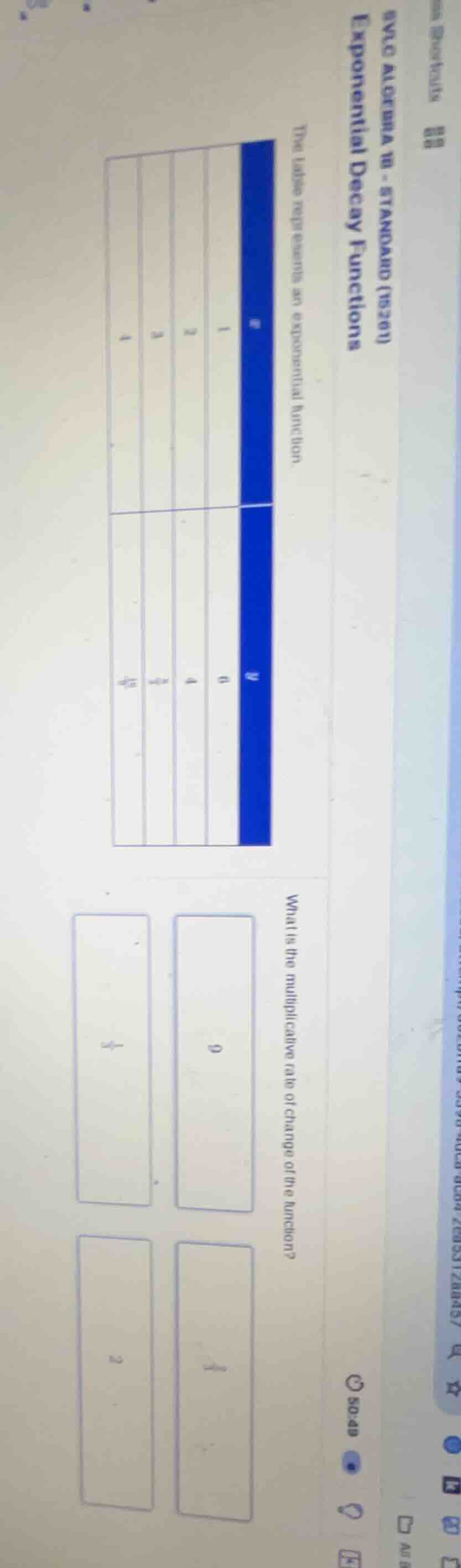 svlo algebra 1b - standard (15261)exponential decay functionsthe table …