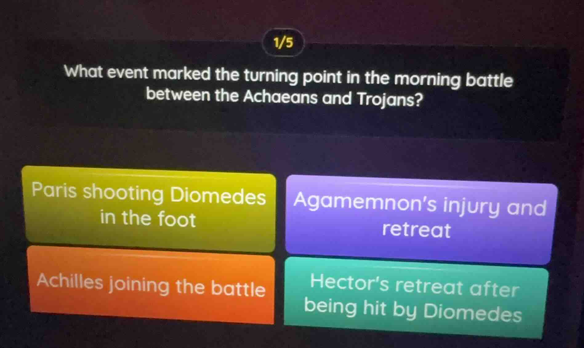 1/5 what event marked the turning point in the morning battle between t…