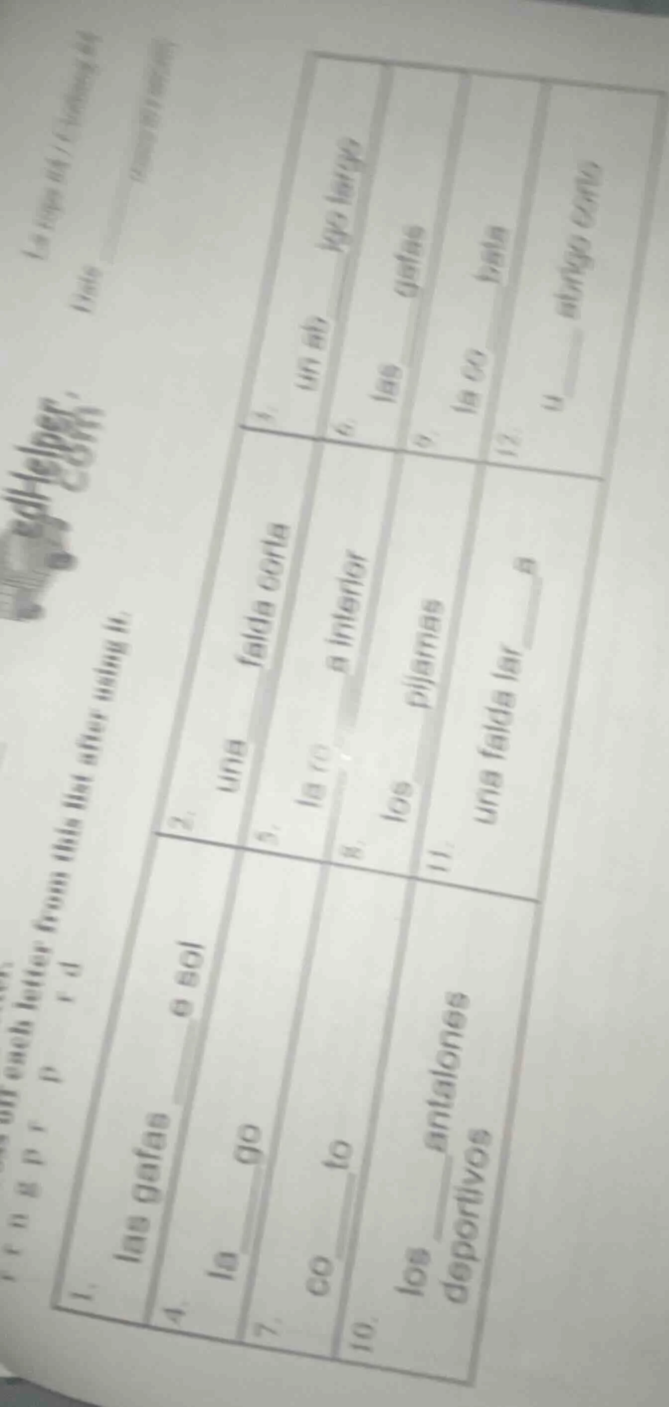 cross off each letter from this list after using it. r n g p r p r d 1.…