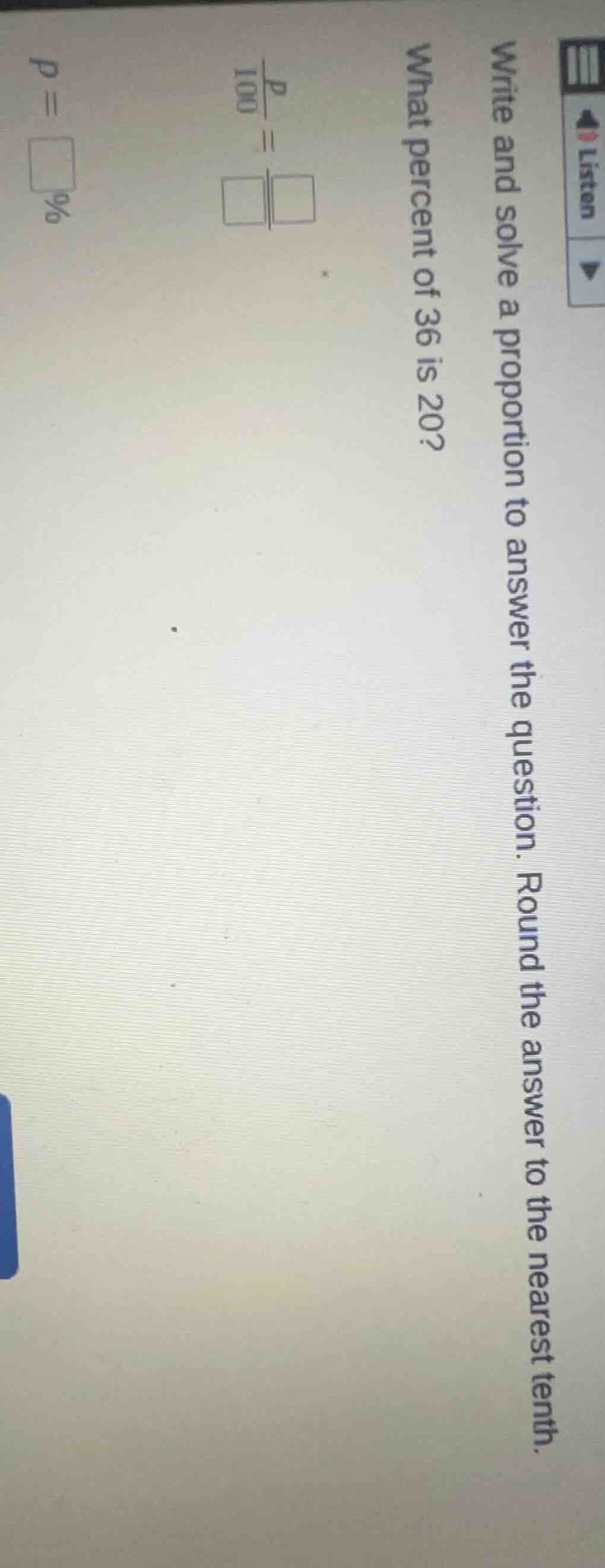 write and solve a proportion to answer the question. round the answer t…