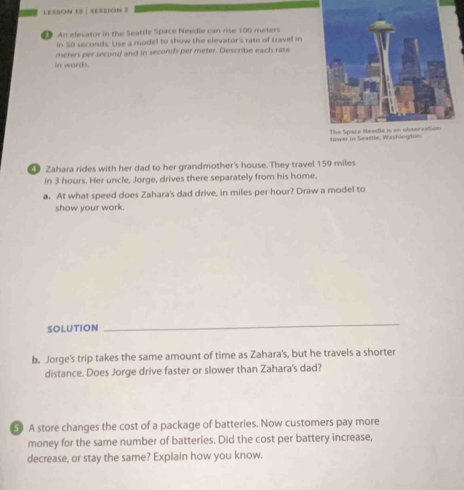 lesson 15 | session 23. an elevator in the seattle space needle can ris…