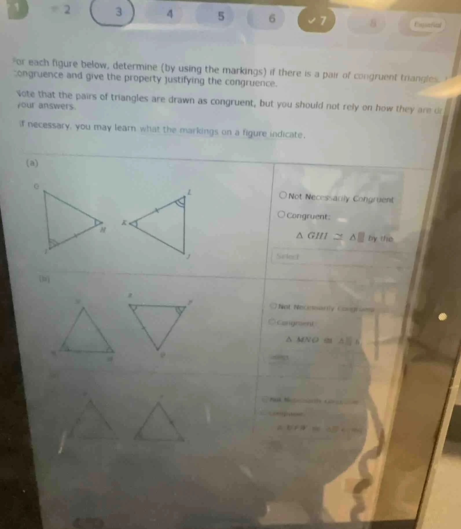 for each figure below, determine (by using the markings) if there is a …
