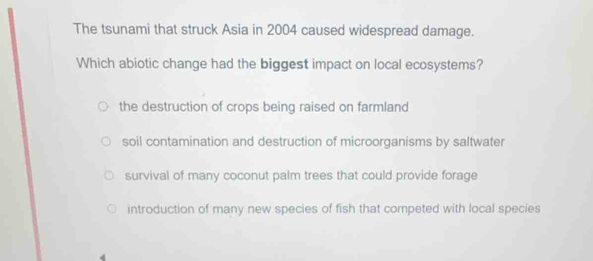 the tsunami that struck asia in 2004 caused widespread damage. which ab…