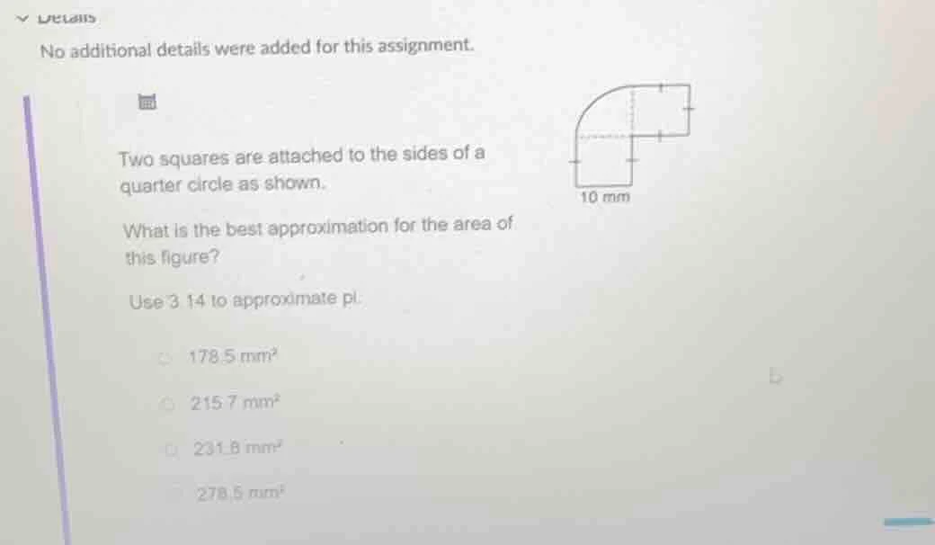no additional details were added for this assignment. two squares are a…