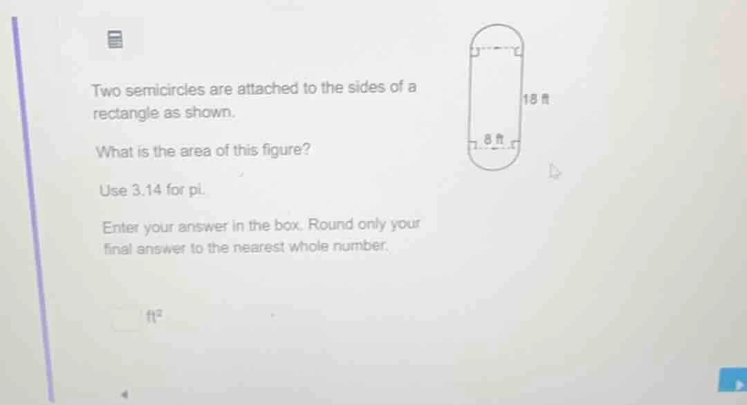 two semicircles are attached to the sides of a rectangle as shown. what…