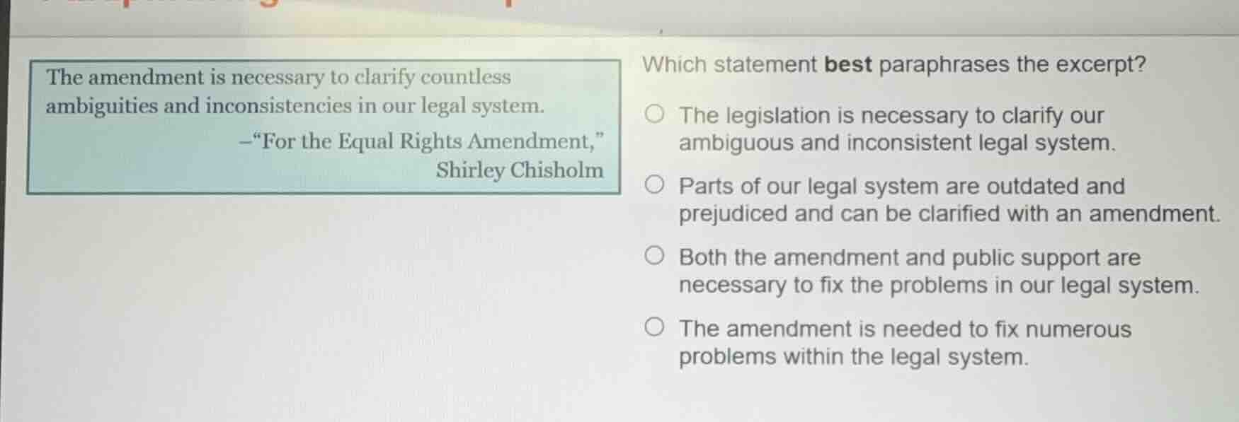 the amendment is necessary to clarify countless ambiguities and inconsi…