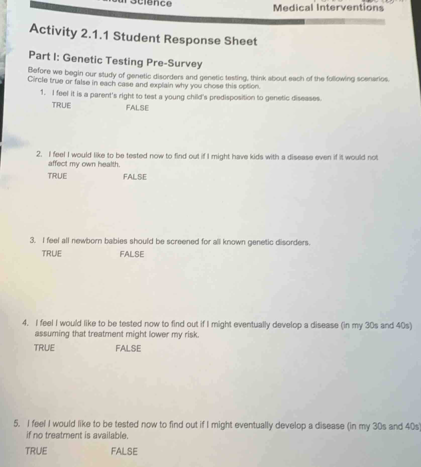 medical interventionsactivity 2.1.1 student response sheetpart i: genet…