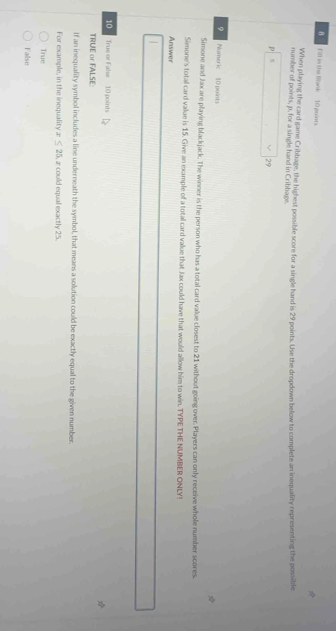 8 fill in the blank 10 points when playing the card game cribbage, the …