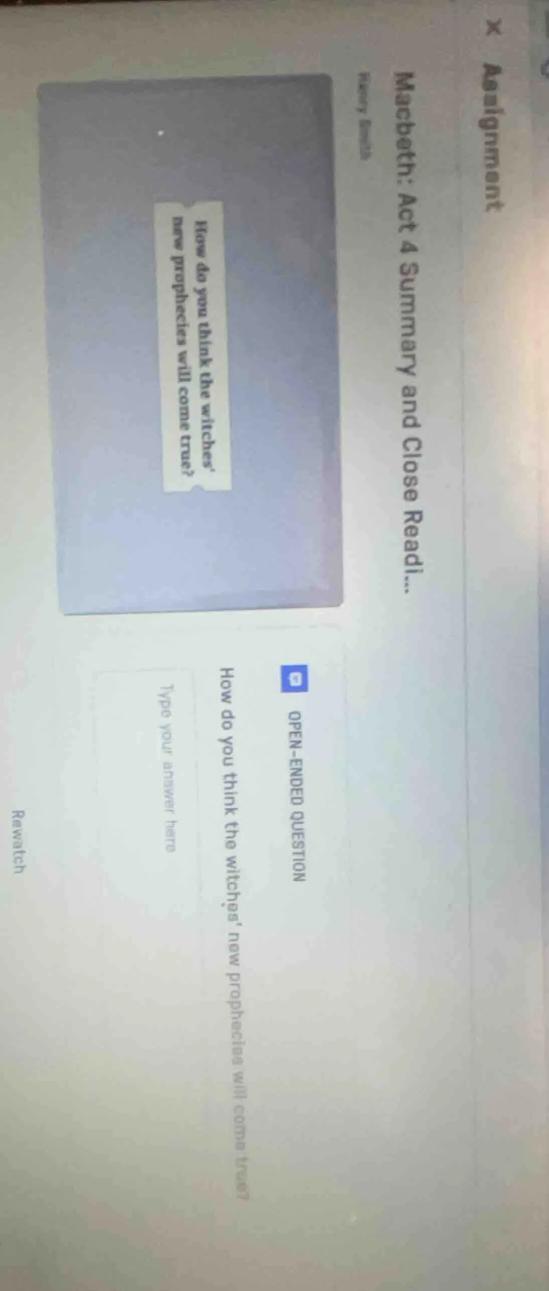 assignment macbeth: act 4 summary and close readi... henry smith how do…