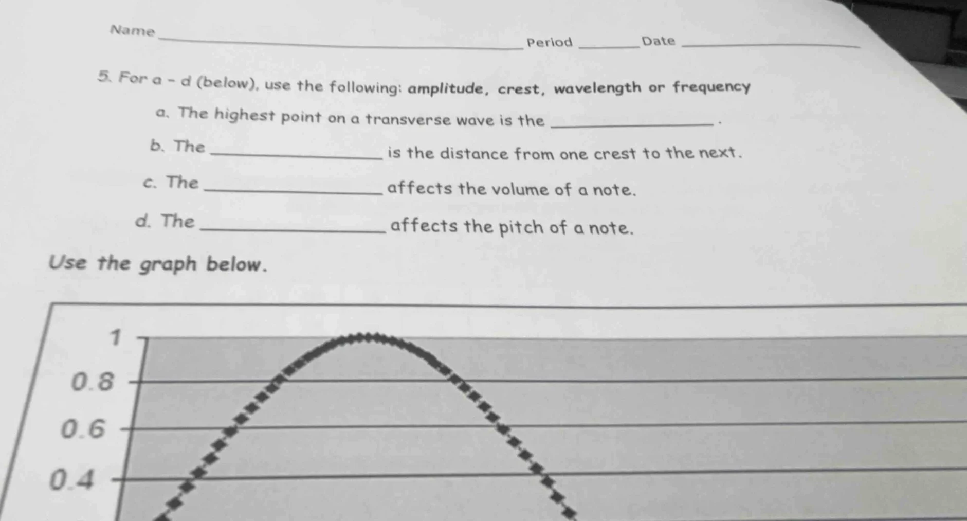 name _________________________ period ______ date _______________ 5. fo…