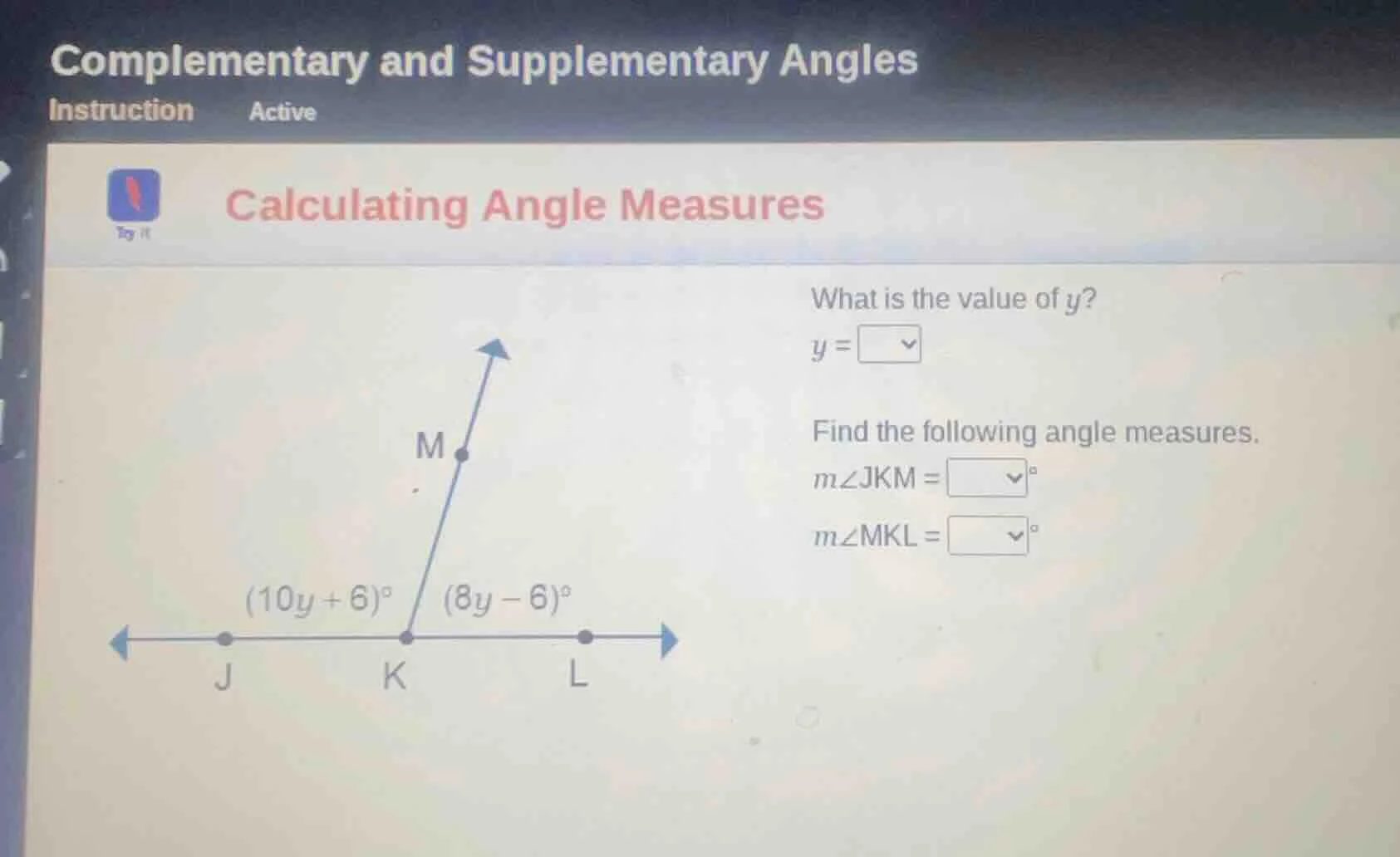 complementary and supplementary angles instruction active calculating a…