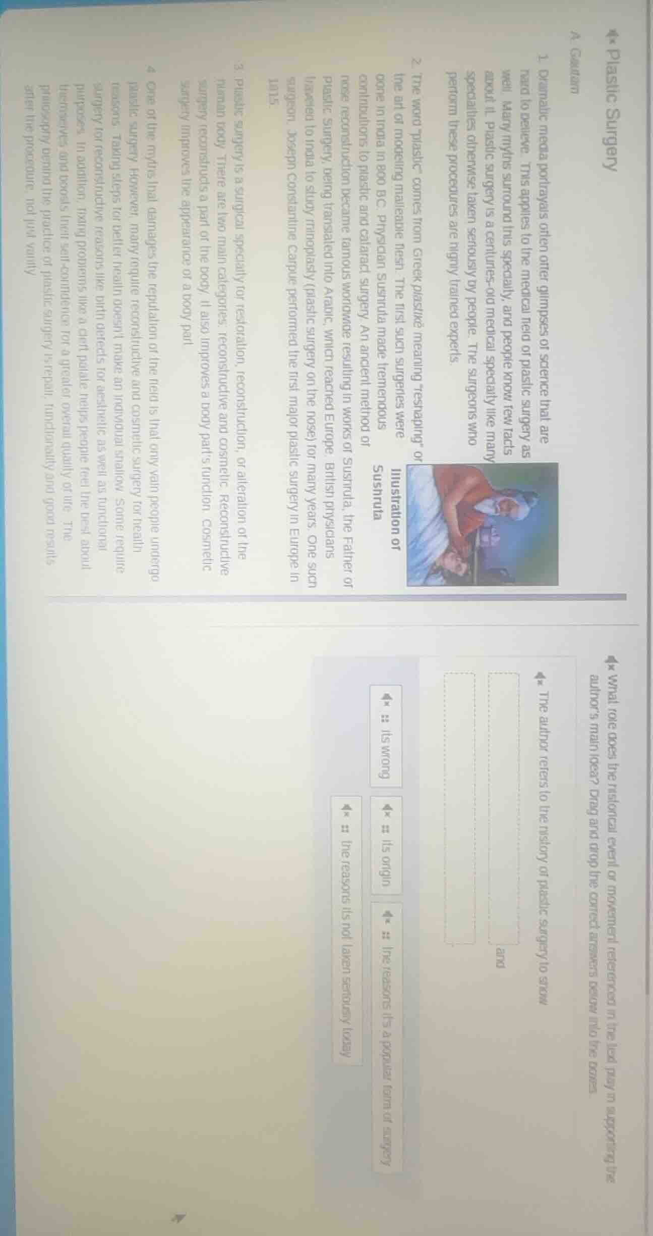 4* plastic surgery a. gautam 1. dramatic media portrayals often offer g…