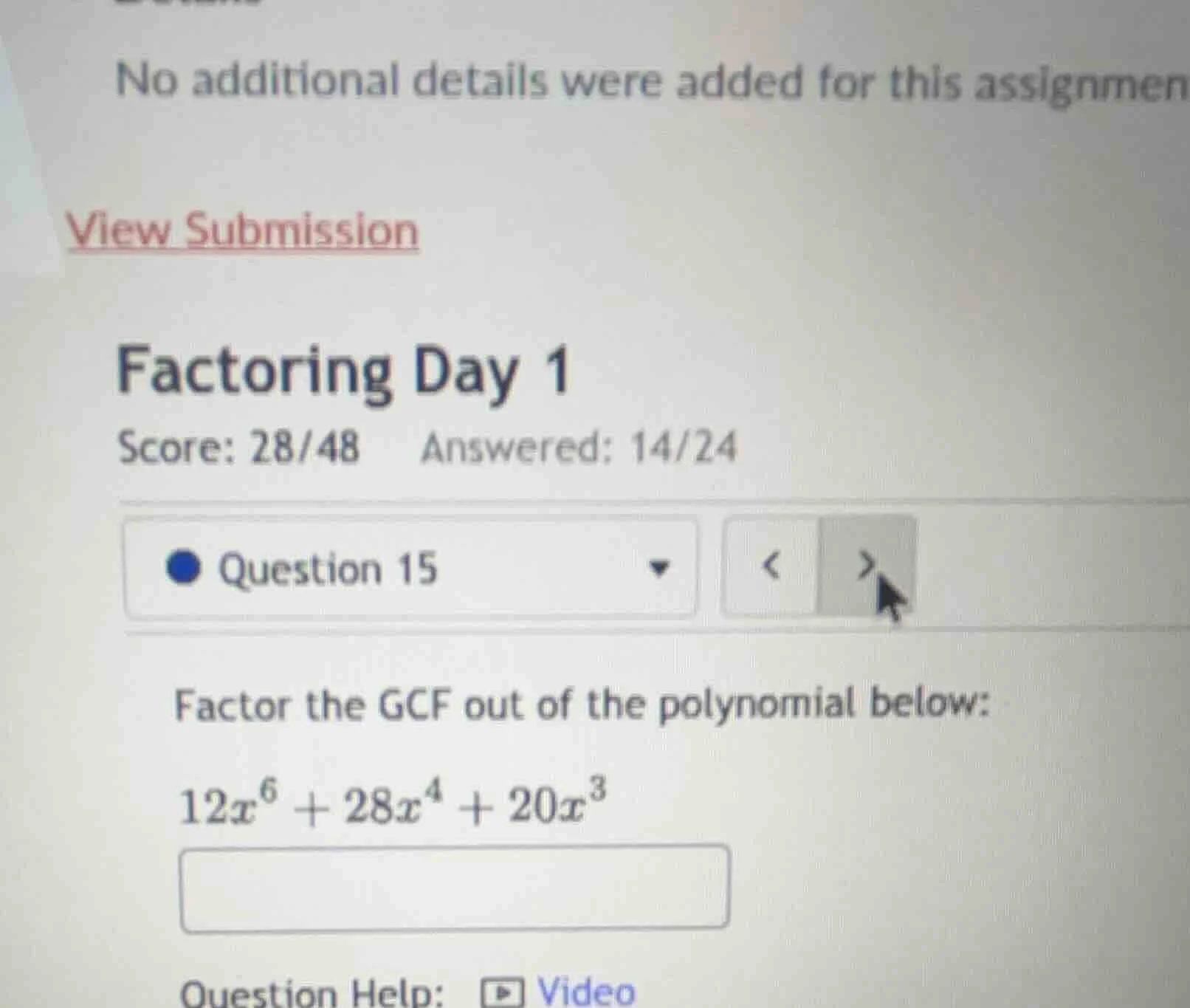 no additional details were added for this assignmen view submission fac…