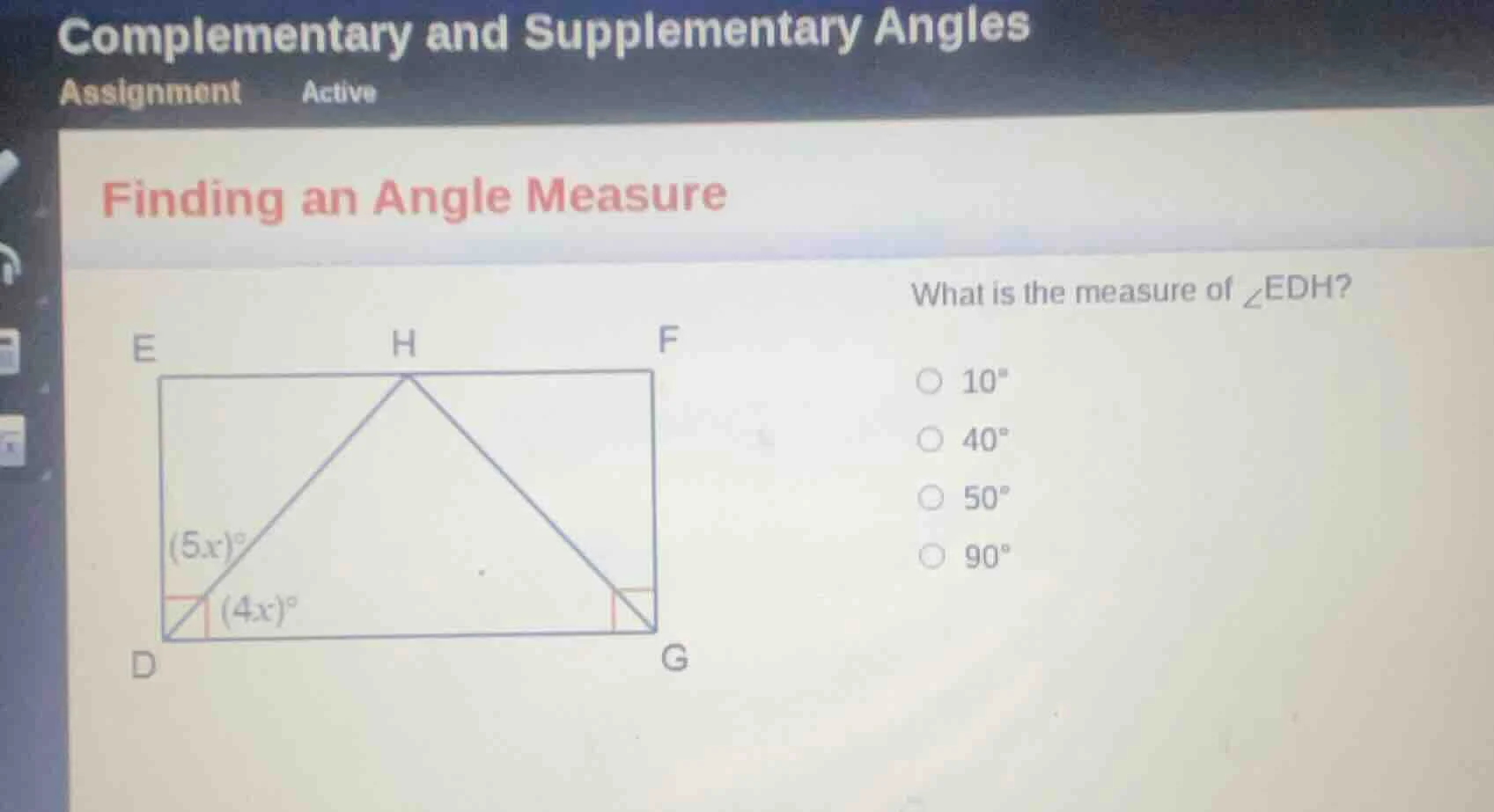 complementary and supplementary angles assignment active finding an ang…