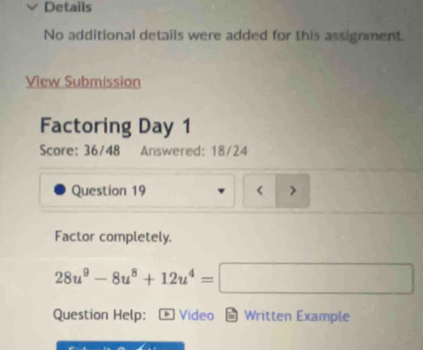 details no additional details were added for this assignment. view subm…