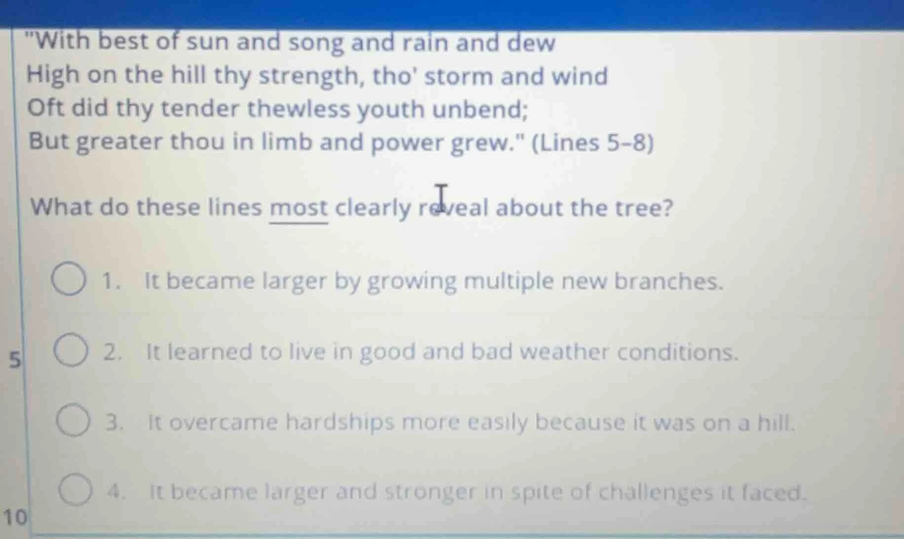 \with best of sun and song and rain and dew high on the hill thy streng…