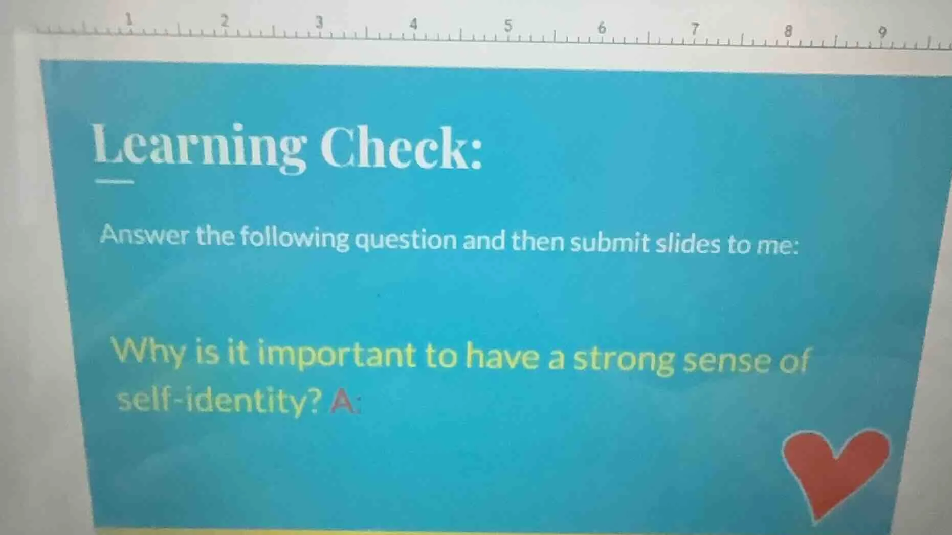 learning check: answer the following question and then submit slides to…