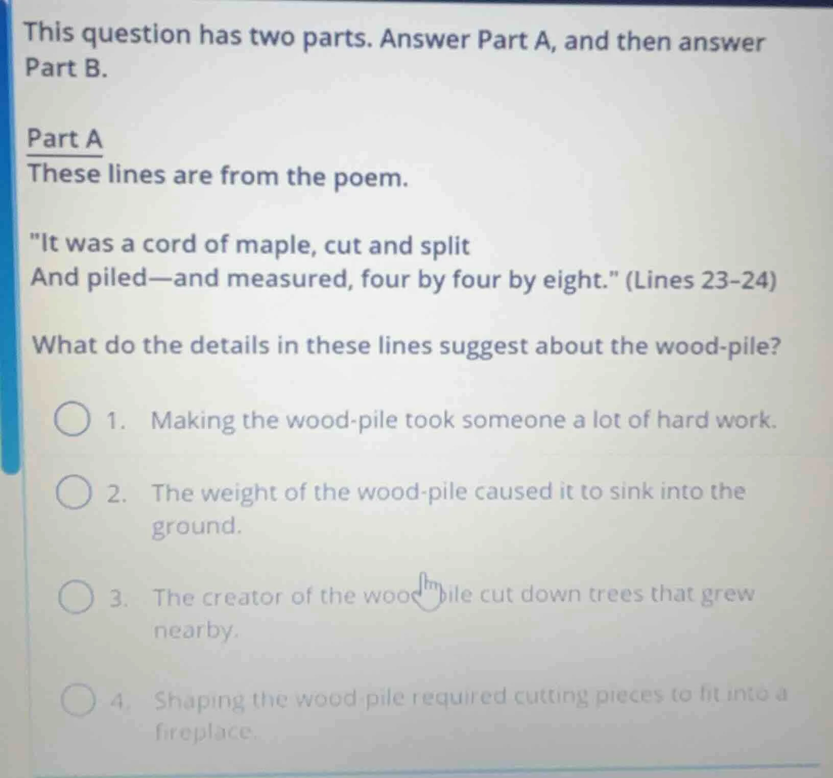 this question has two parts. answer part a, and then answer part b. par…