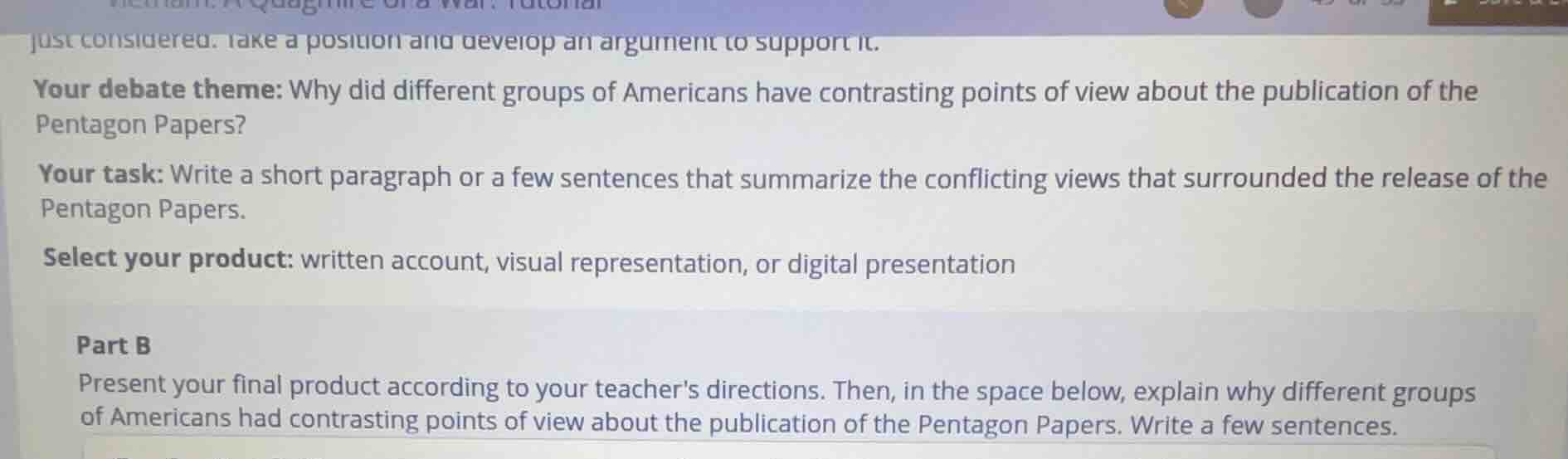 just considered. take a position and develop an argument to support it.…