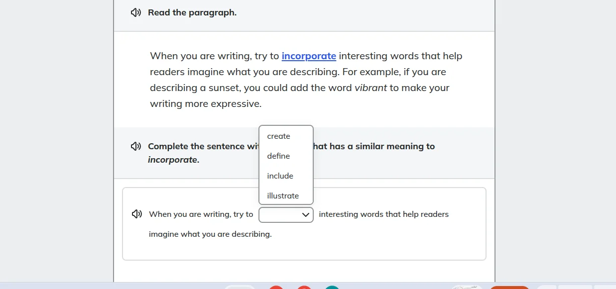 read the paragraph. when you are writing, try to incorporate interestin…