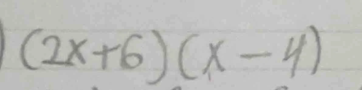 $(2x+6)(x-4)$