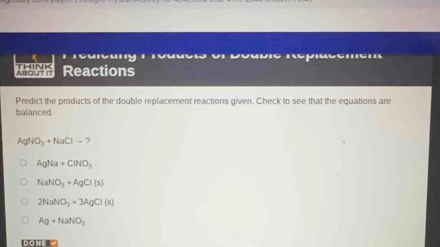reactions predict the products of the double replacement reactions give…