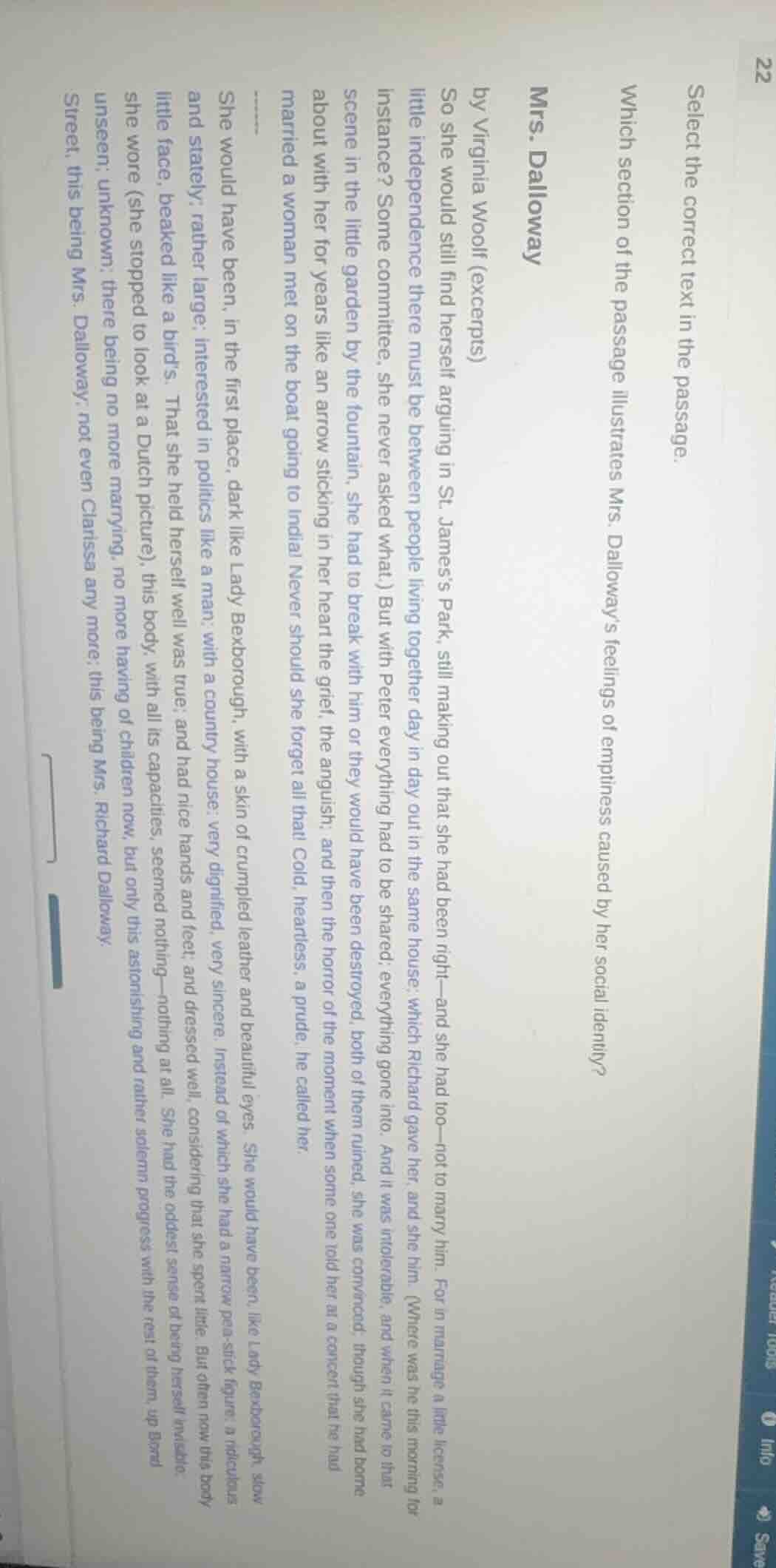 22 select the correct text in the passage. which section of the passage…