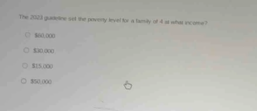 the 2023 guideline set the poverty level for a family of 4 at what inco…