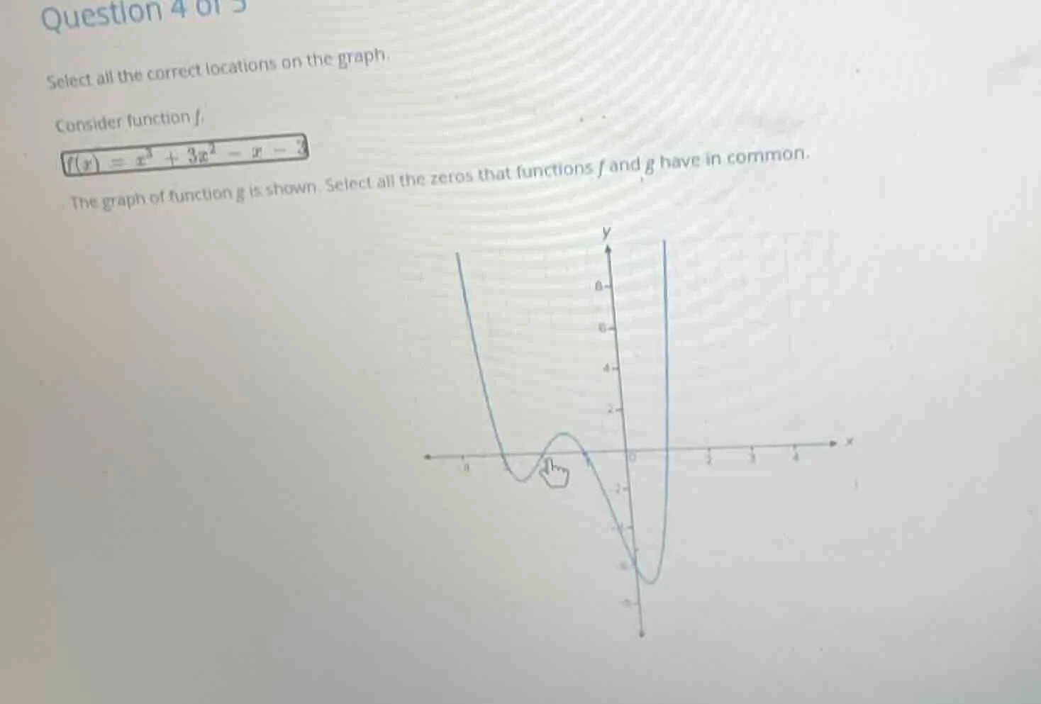 question 4 of 5 select all the correct locations on the graph. consider…