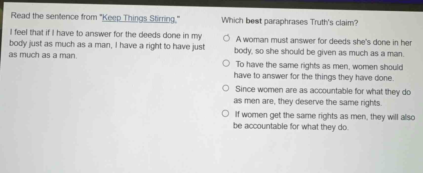 read the sentence from \keep things stirring.\ i feel that if i have to…