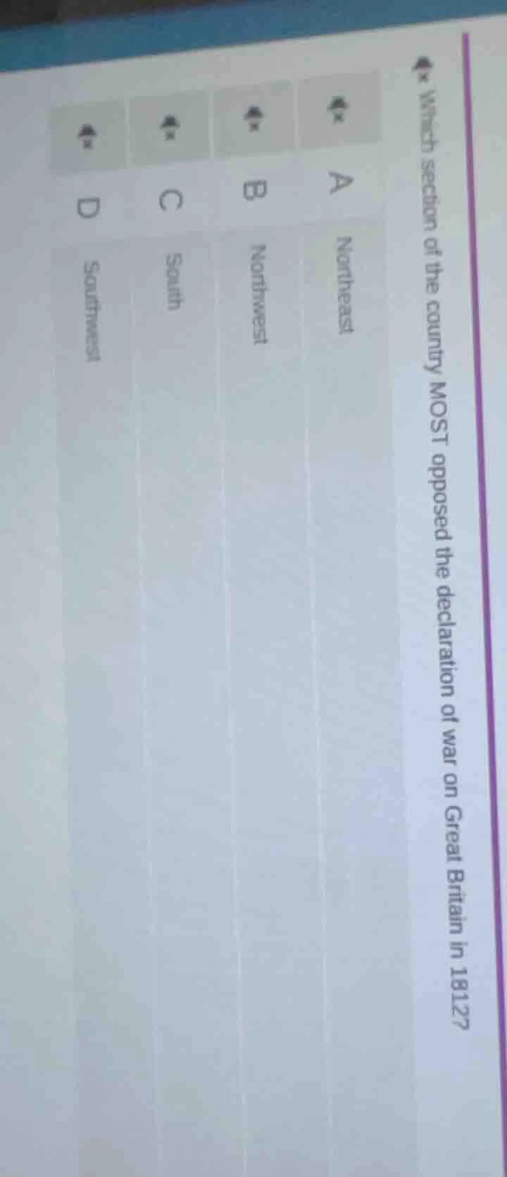 which section of the country most opposed the declaration of war on gre…