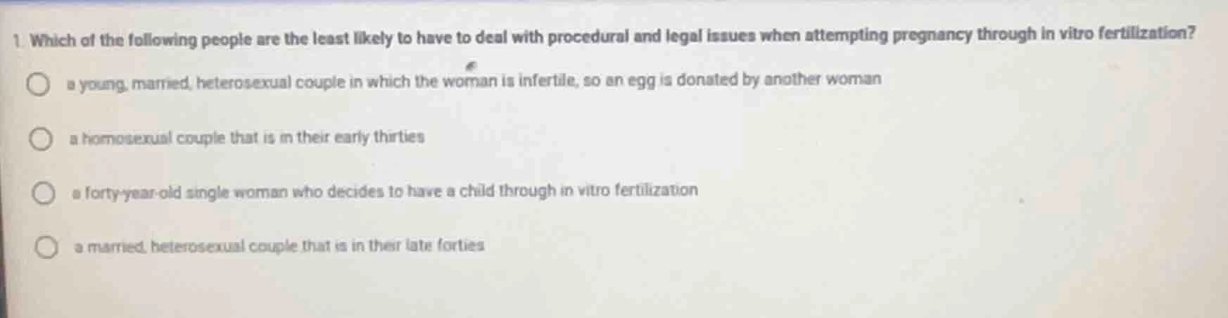 1. which of the following people are the least likely to have to deal w…