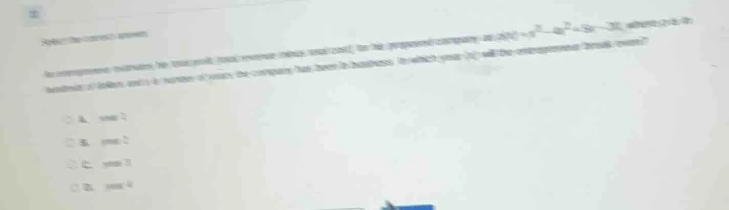 select the correct answer an entrepreneur estimates his total profit (t…