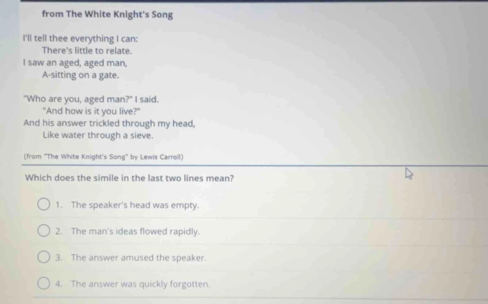 from the white knights song ill tell thee everything i can: theres litt…