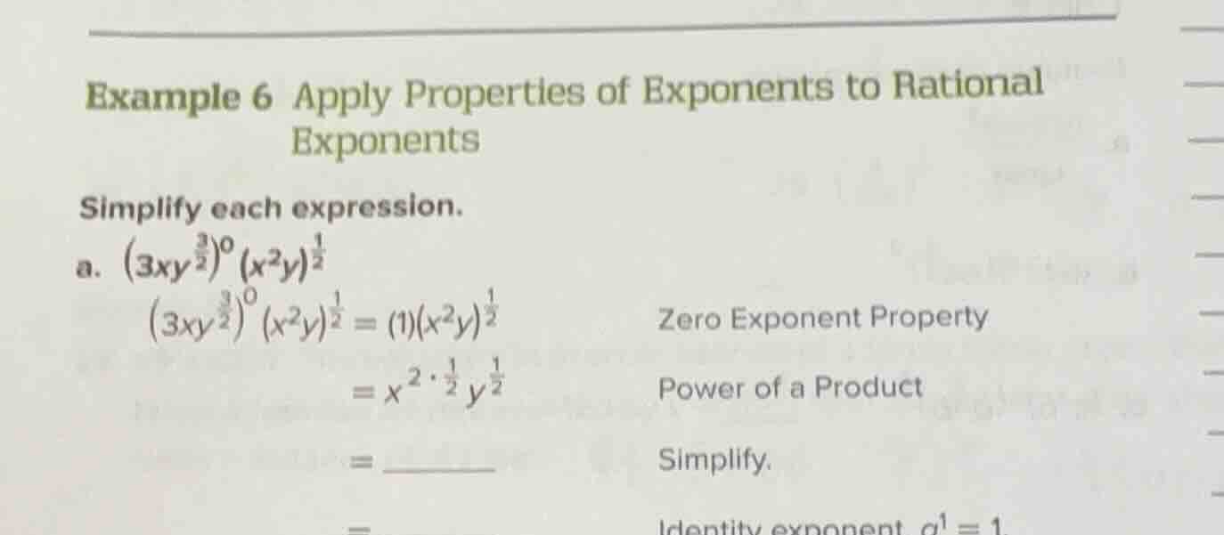 example 6 apply properties of exponents to rational exponents simplify …