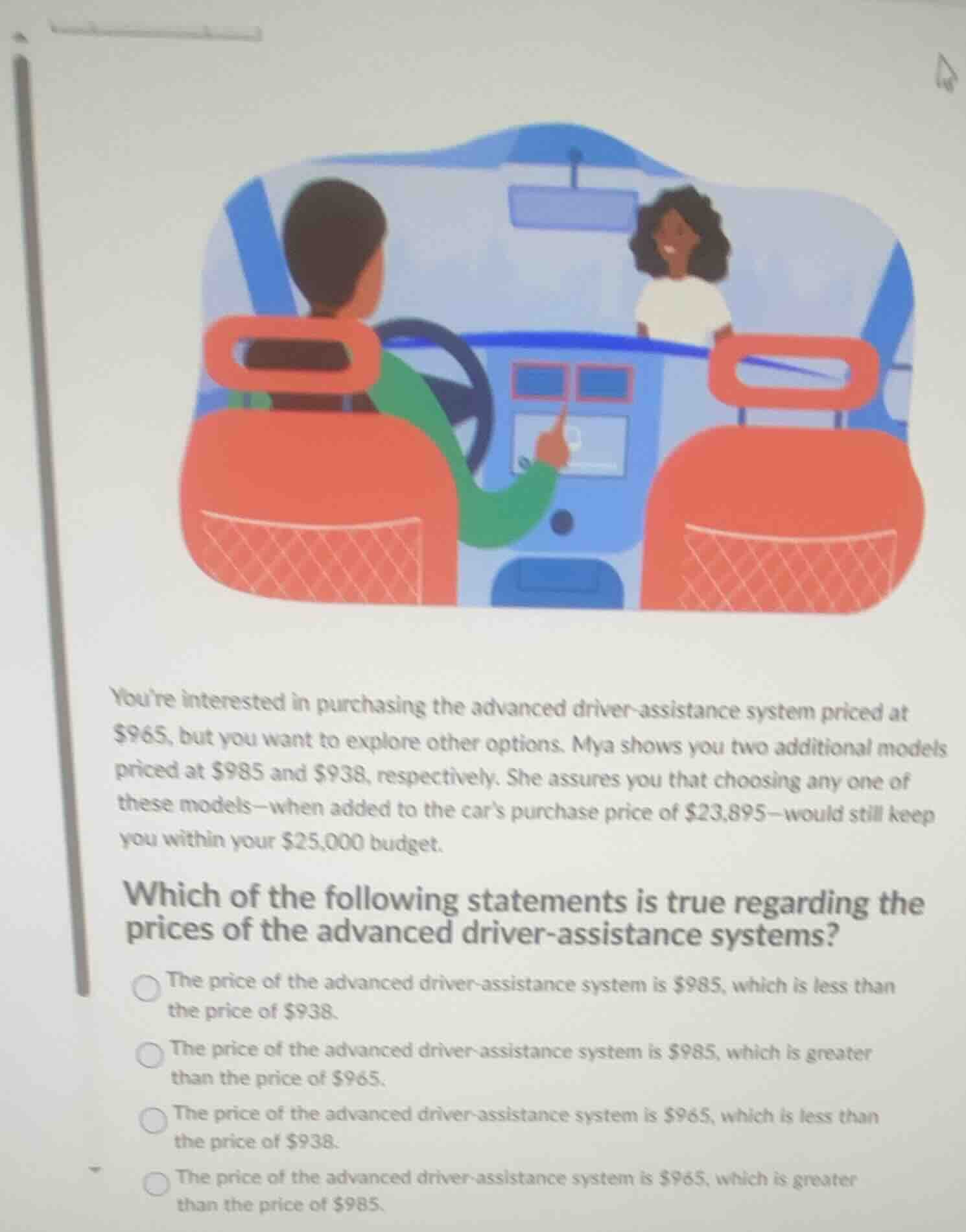 youre interested in purchasing the advanced driver-assistance system pr…