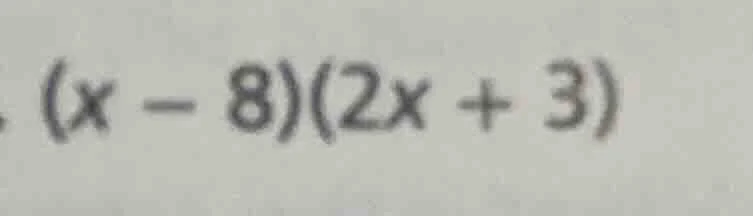 $(x - 8)(2x + 3)$