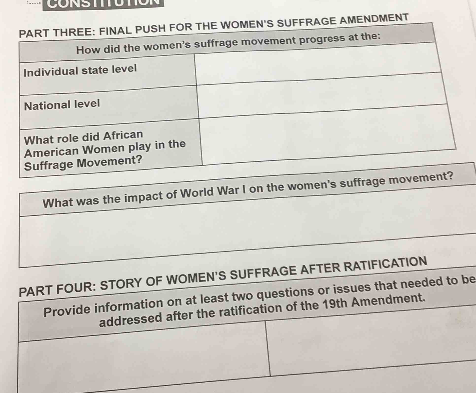 constitution part three: final push for the womens suffrage amendment h…