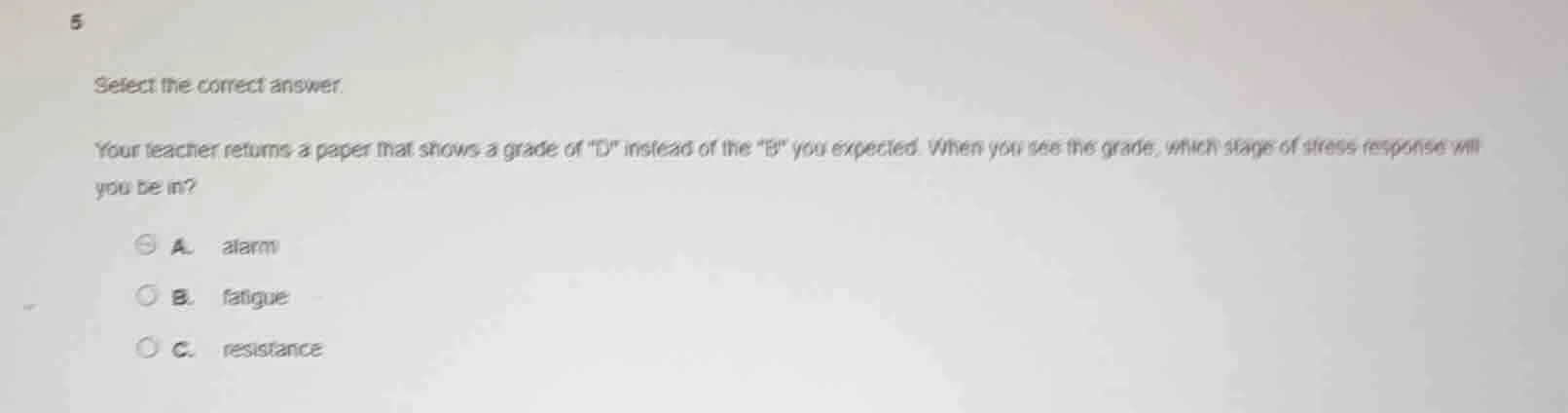 5 select the correct answer. your teacher returns a paper that shows a …