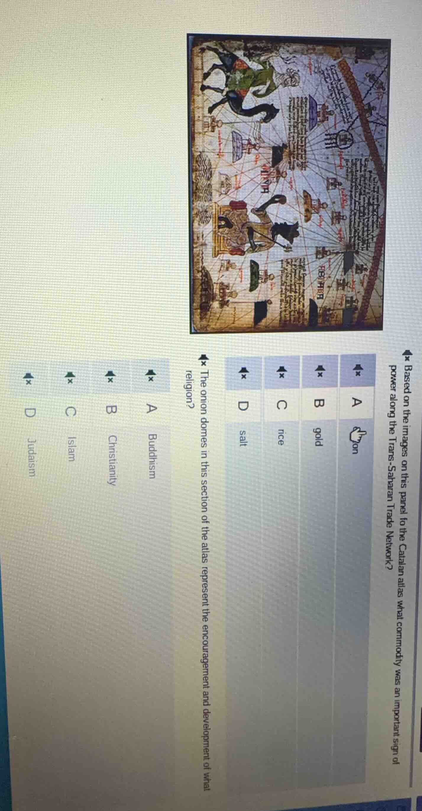 based on the images on this panel fo the catalan atlas what commodity w…